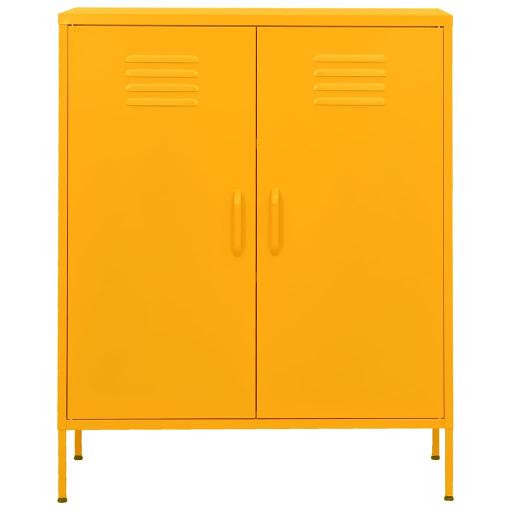 Stahl Senf gelber Lagerschrank
