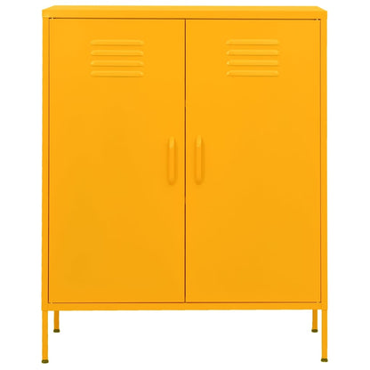 Stahl Senf gelber Lagerschrank