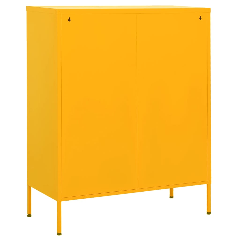 Stahl Senf gelber Lagerschrank