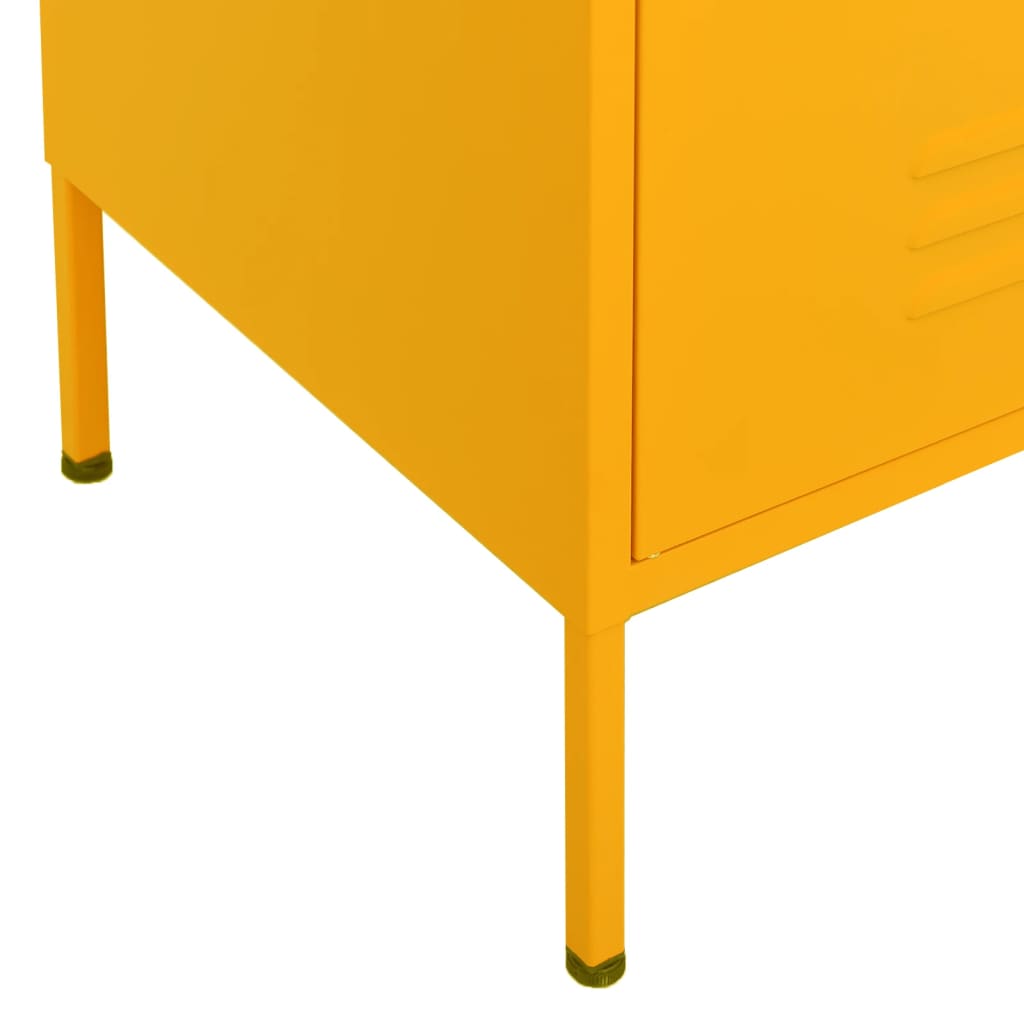 Stahl Senf gelber Lagerschrank