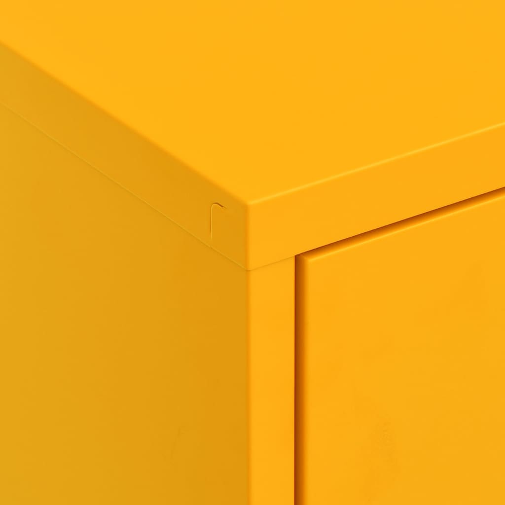 Stahl Senf gelber Lagerschrank