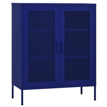 Armadio di stoccaggio blu navy 80x35x101.5 cm in acciaio