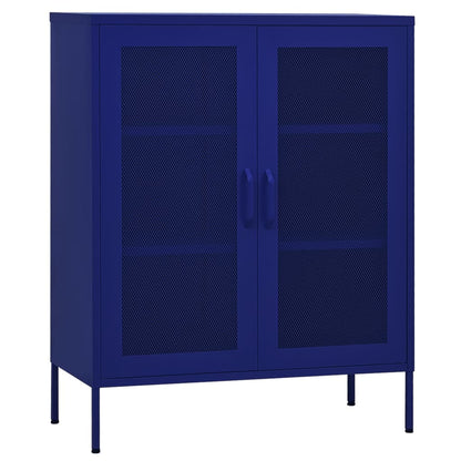 Armadio di stoccaggio blu navy 80x35x101.5 cm in acciaio