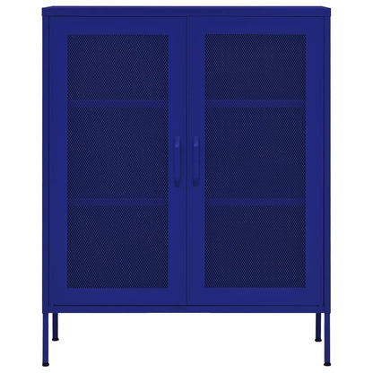 Armadio di stoccaggio blu navy 80x35x101.5 cm in acciaio