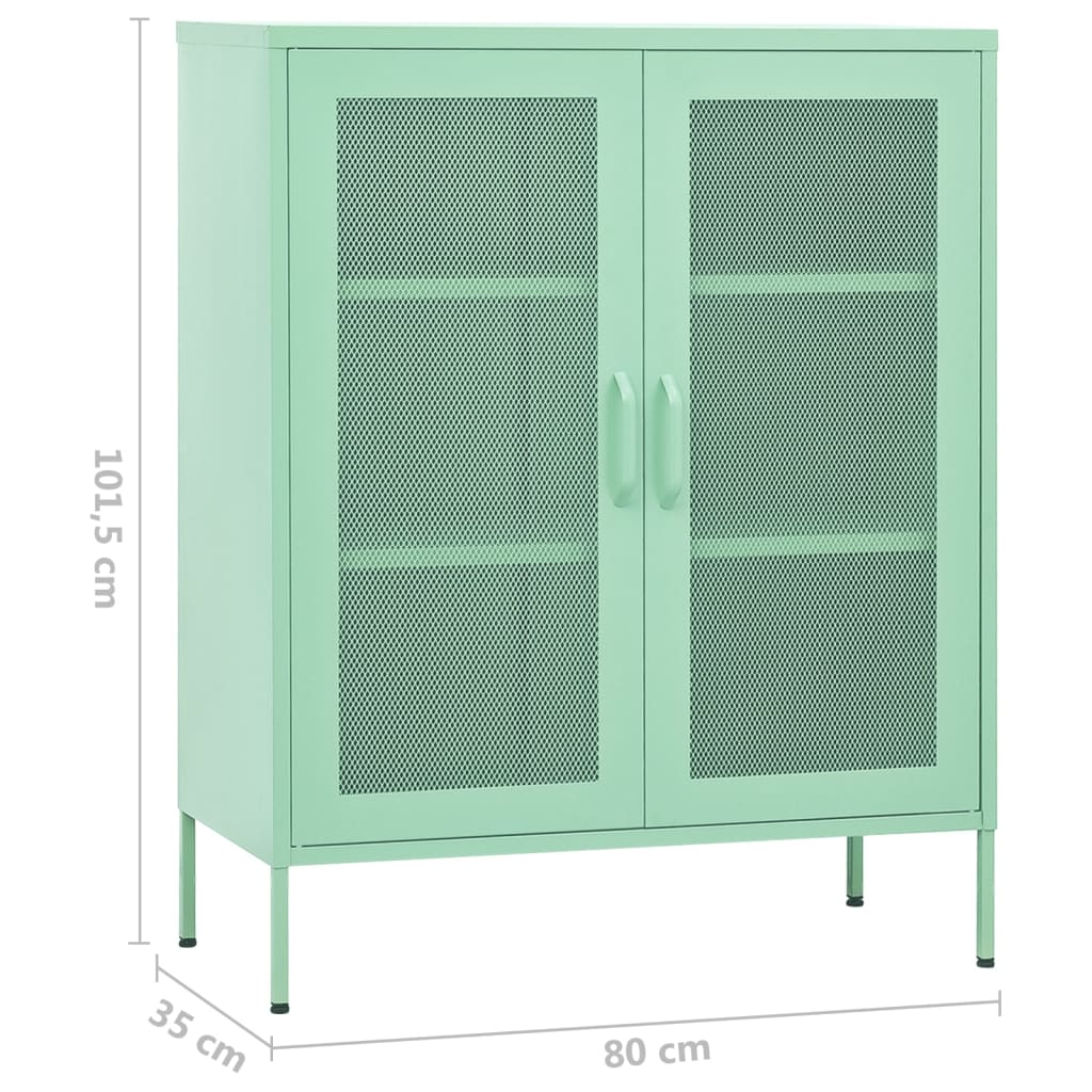Armoire de rangement Vert menthe en Acier