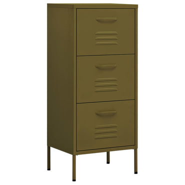 Commode de rangement Vert olive en Acier