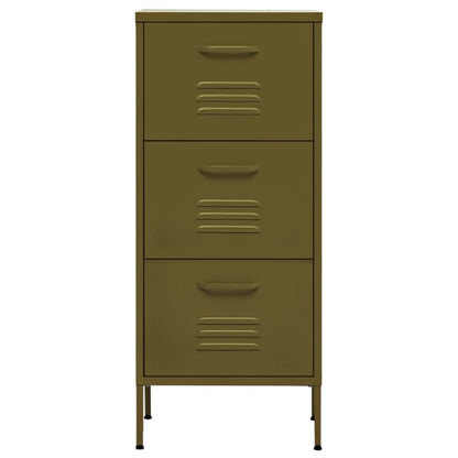 Steel olive green storage dresser