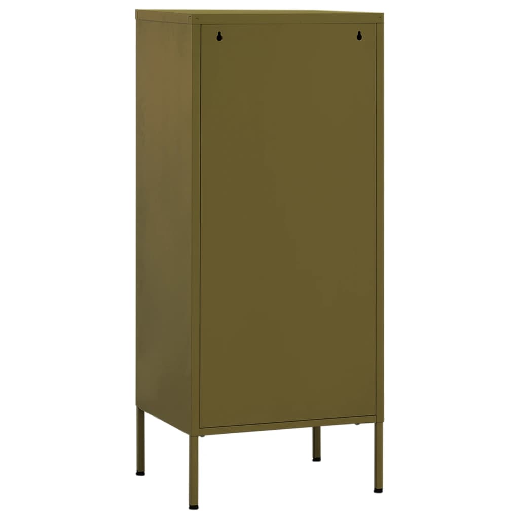 Steel olive green storage dresser