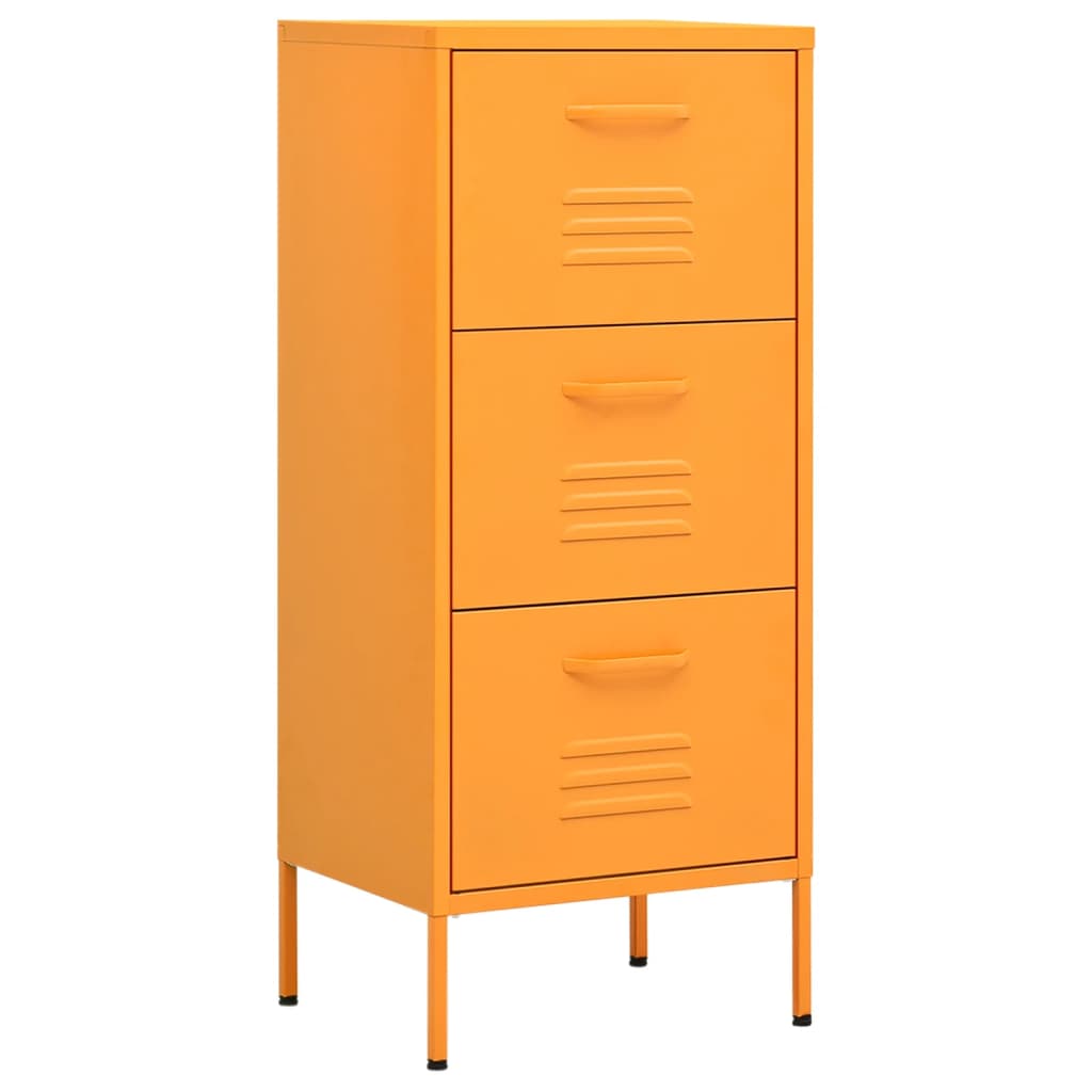 Commode de rangement Jaune moutarde en Acier