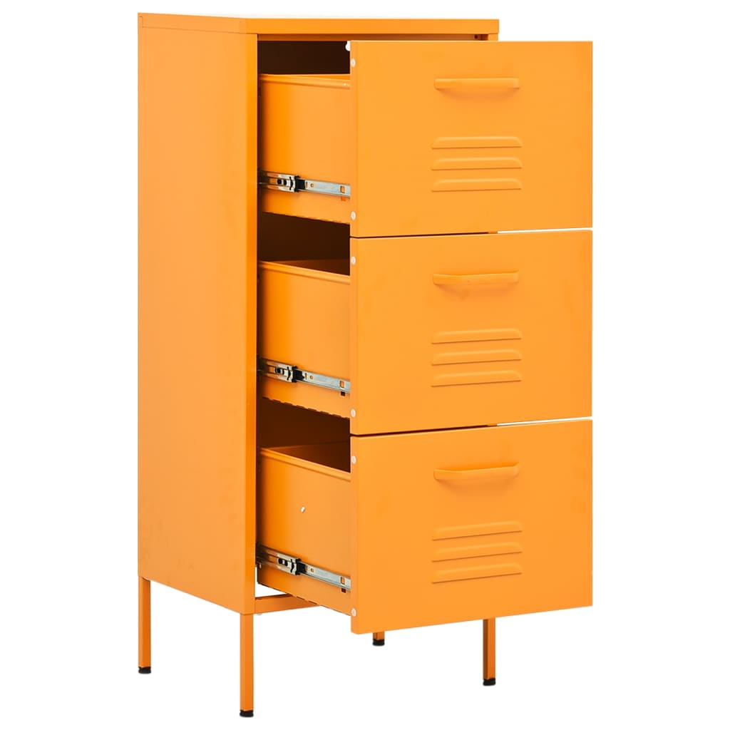 Commode de rangement Jaune moutarde en Acier