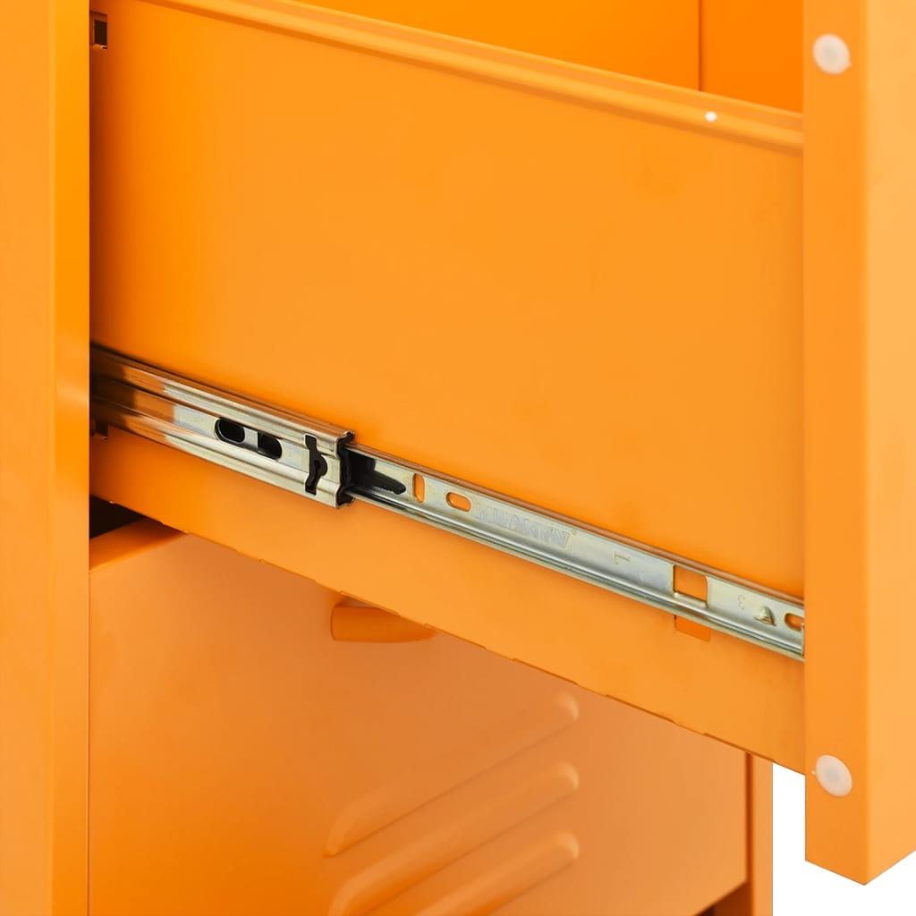 Commode de rangement Jaune moutarde en Acier