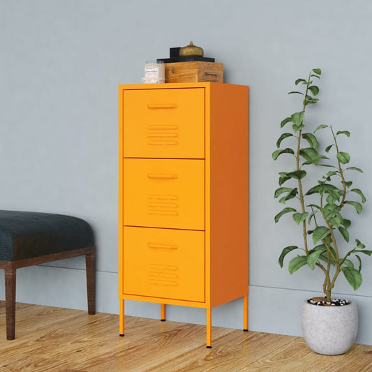 Commode de rangement Jaune moutarde en Acier