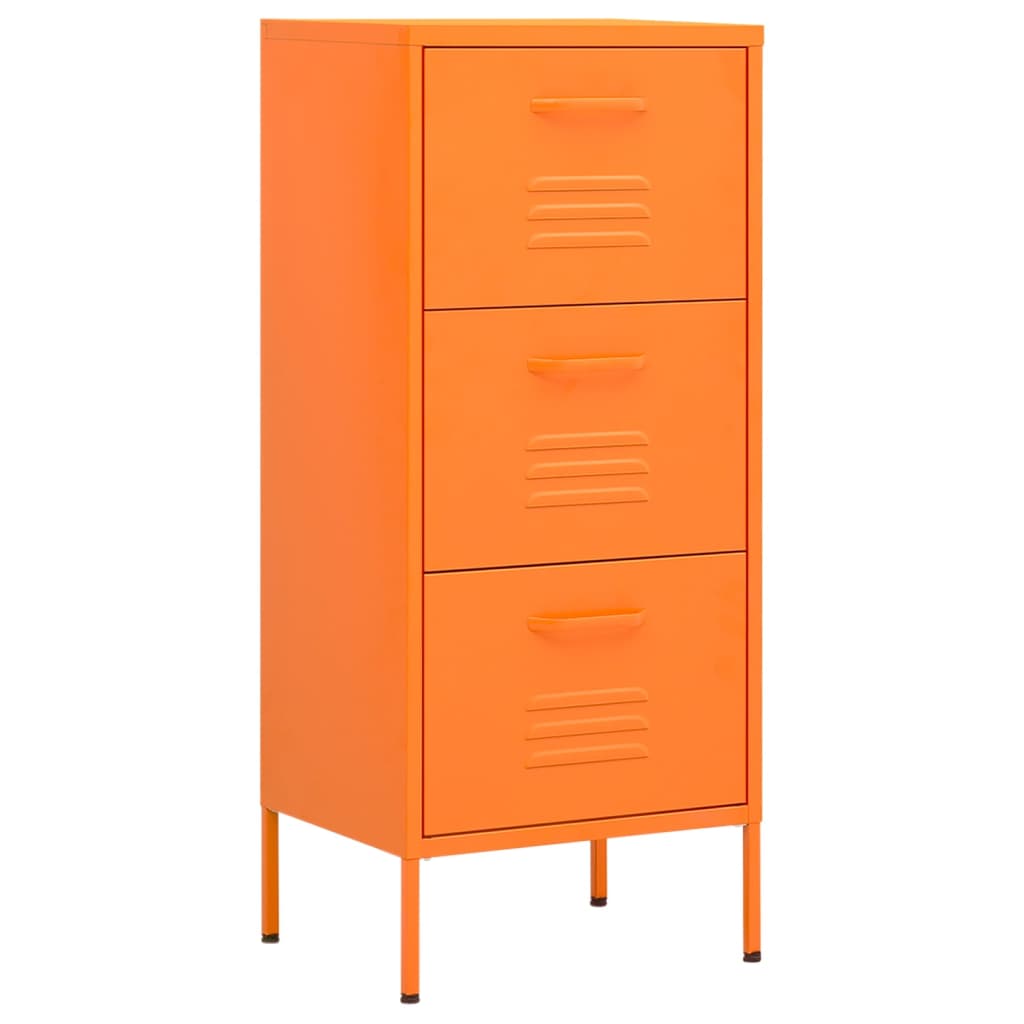 Steel orange storage dresser