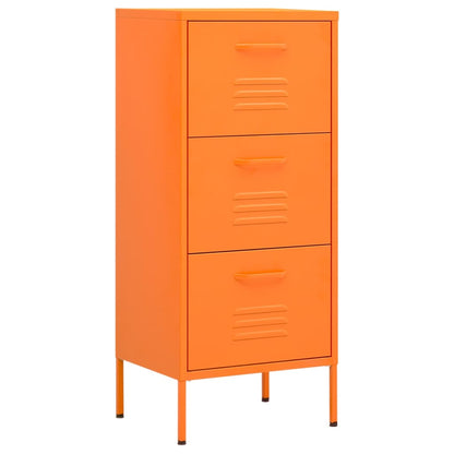 Steel orange storage dresser