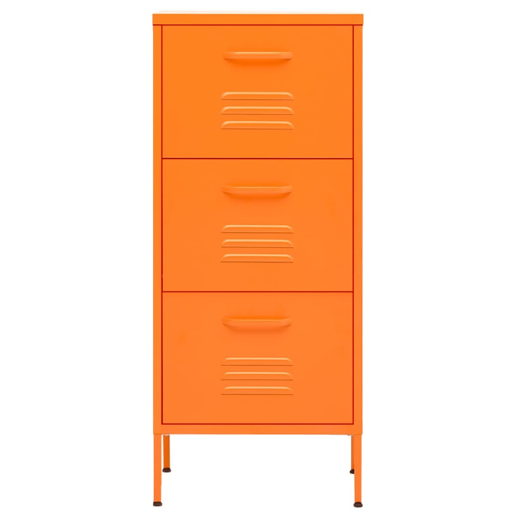 Steel orange storage dresser