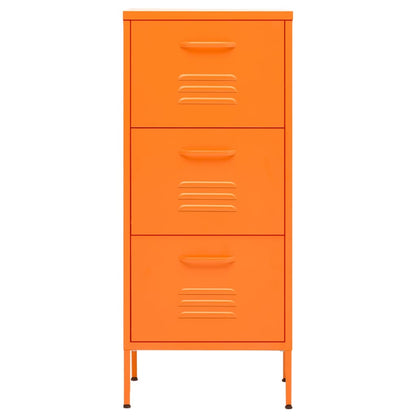Steel orange storage dresser