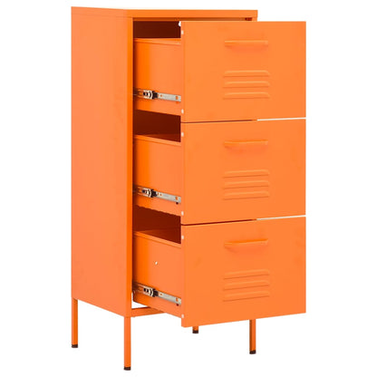 Steel orange storage dresser