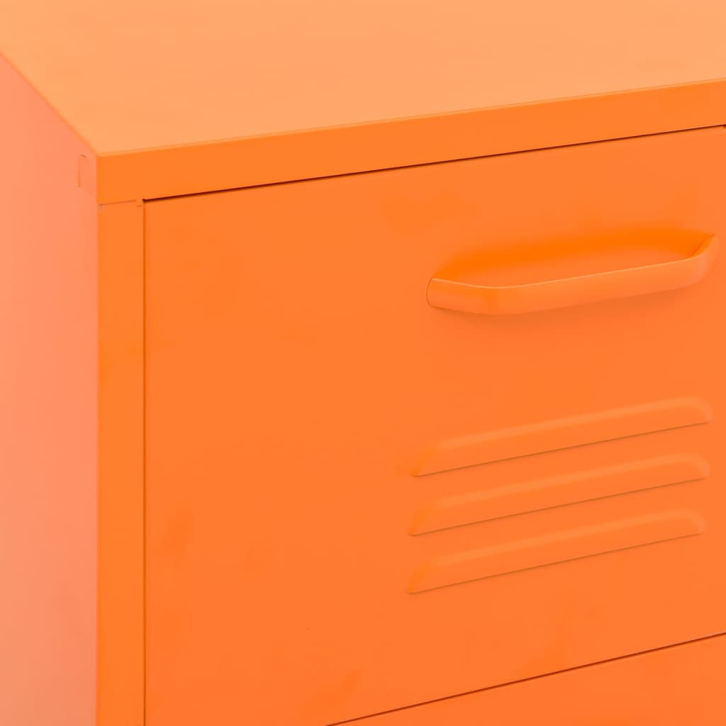 Steel orange storage dresser
