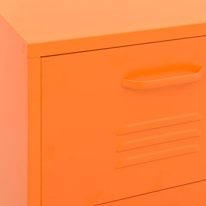 Steel orange storage dresser