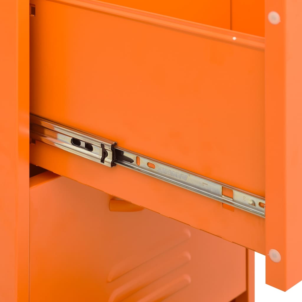 Steel orange storage dresser