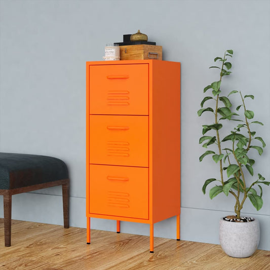 Commode de rangement Orange en Acier