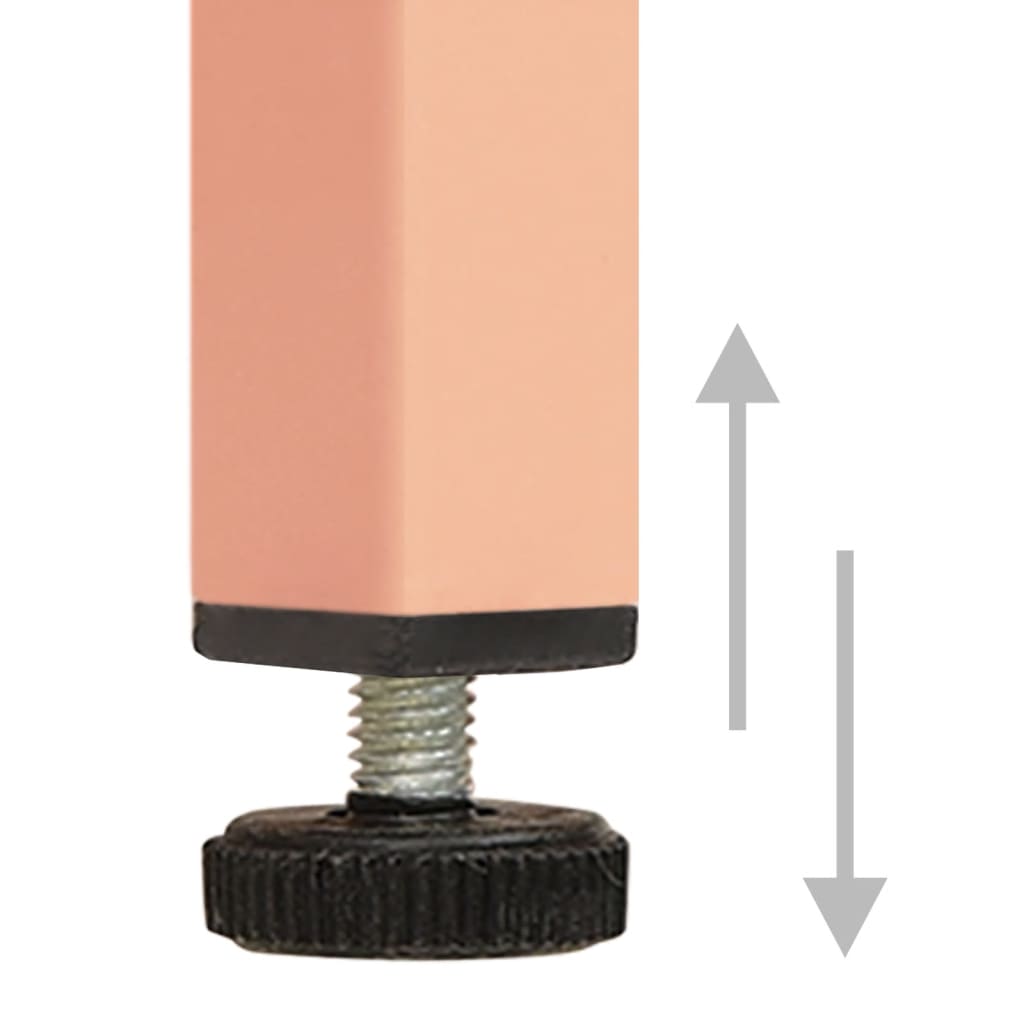Cômoda de armazenamento rosa de aço