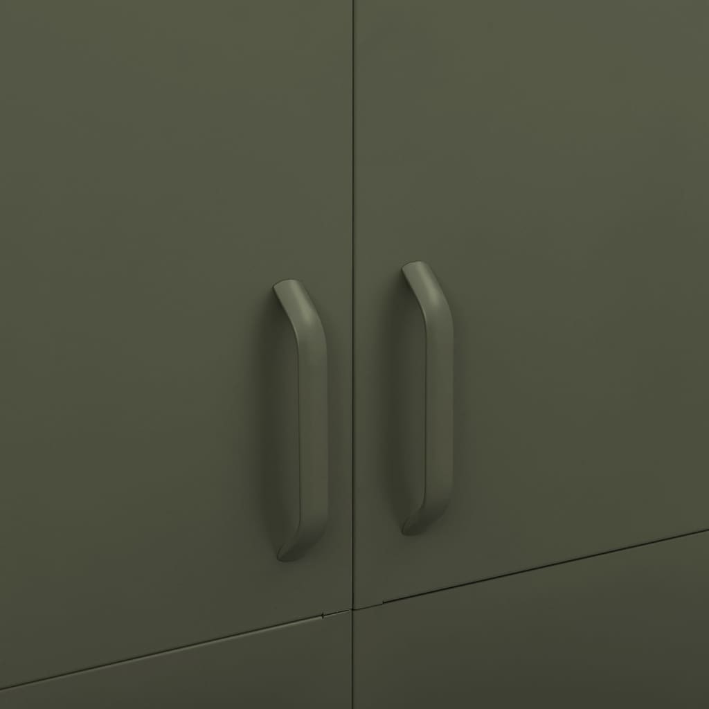 Garde-robe Vert olive 90x50x180 cm Acier