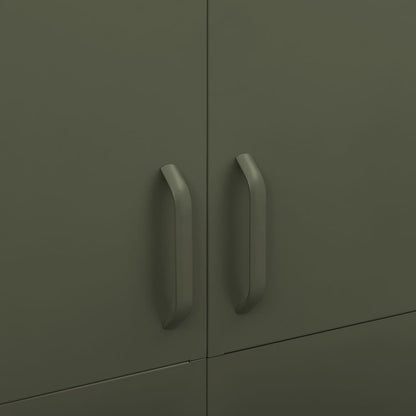 Garde-robe Vert olive 90x50x180 cm Acier