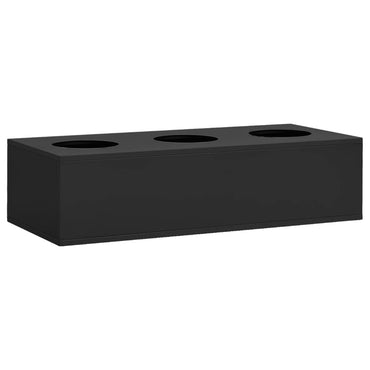 Caja de flores de la oficina de antracita 90x40x23 cm de acero