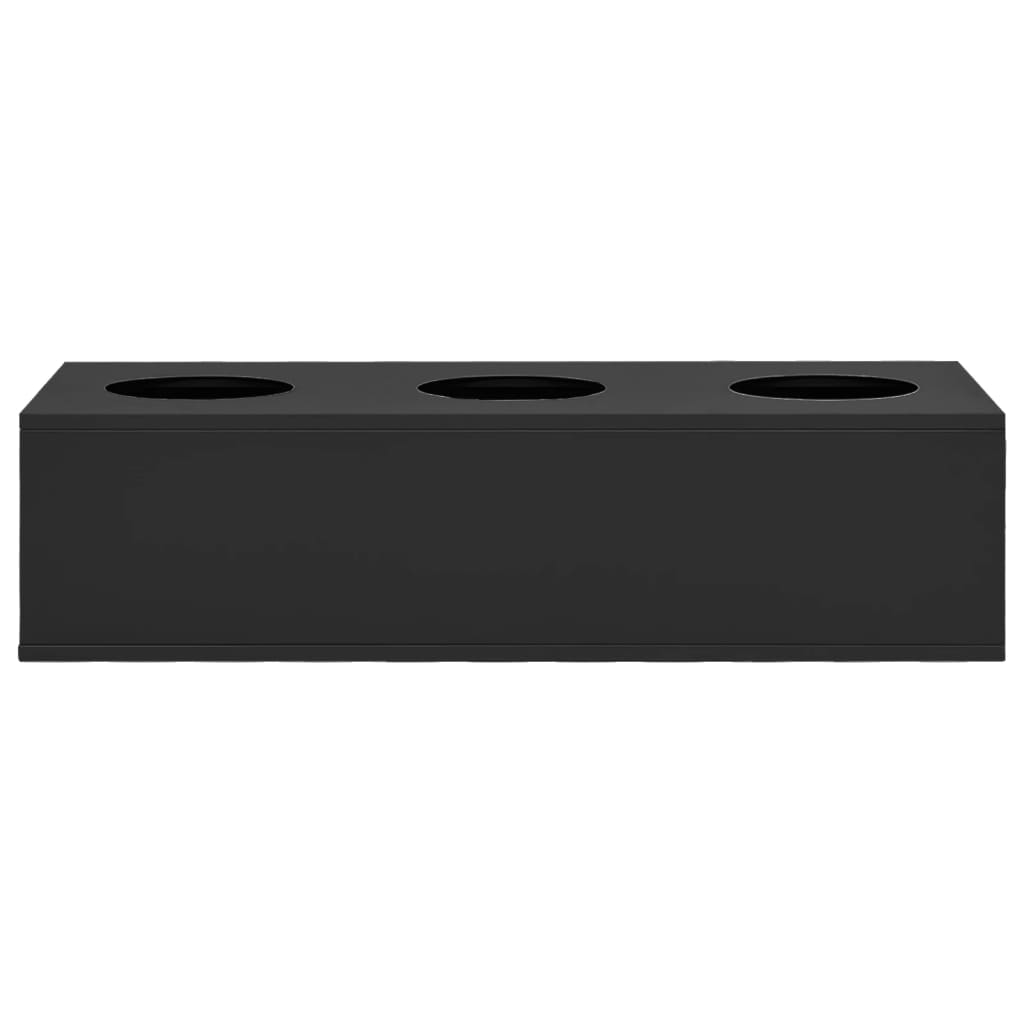 Boîte à fleurs de bureau Anthracite 90x40x23 cm Acier