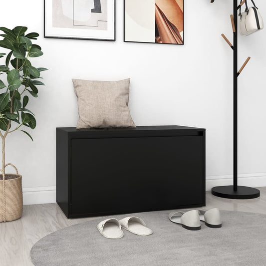 Banco d'ingresso 80x40x45 cm Black agglomerato