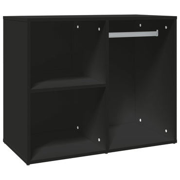 Armadietto di medicazione nera 80x40x65 cm ingegneria in legno
