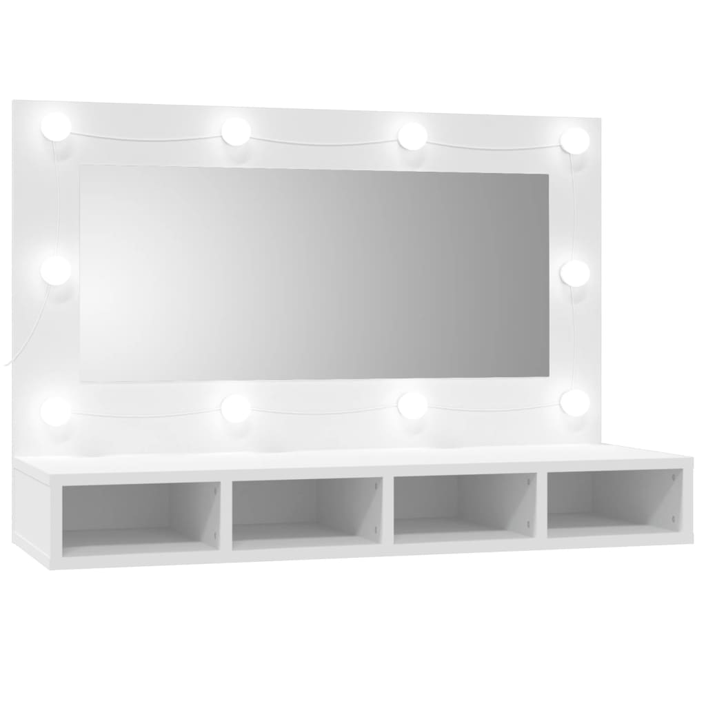 Coiffeuse avec LED Blanc 90x31,5x62 cm