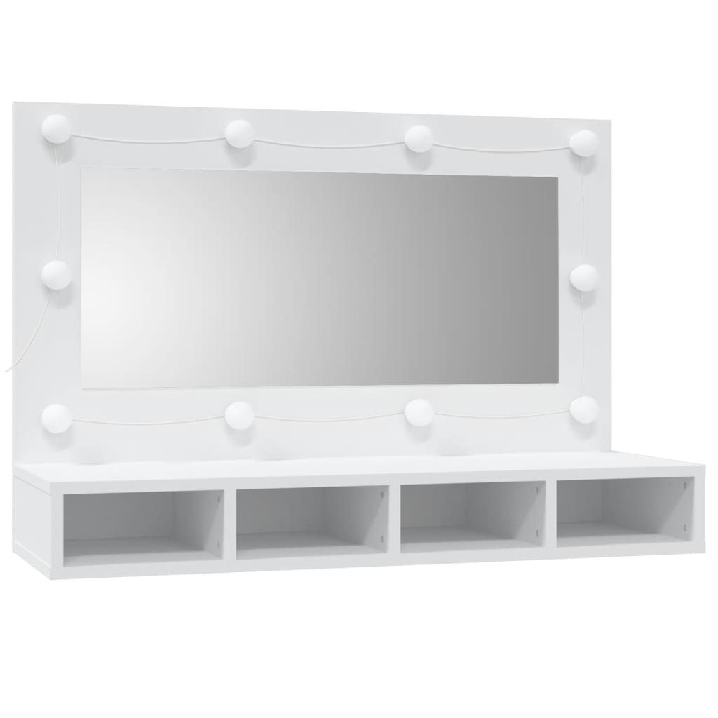 Coiffeuse avec LED Blanc 90x31,5x62 cm