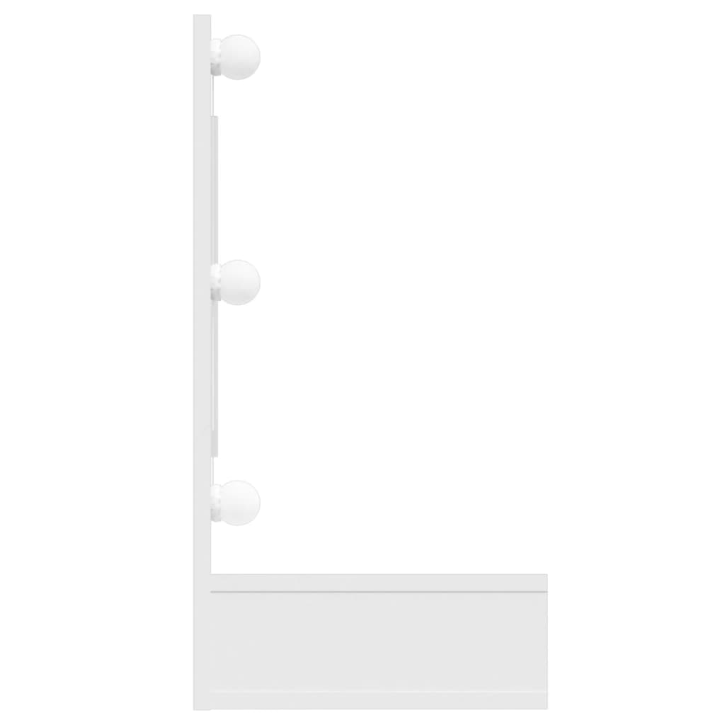 Coiffeuse avec LED Blanc 90x31,5x62 cm