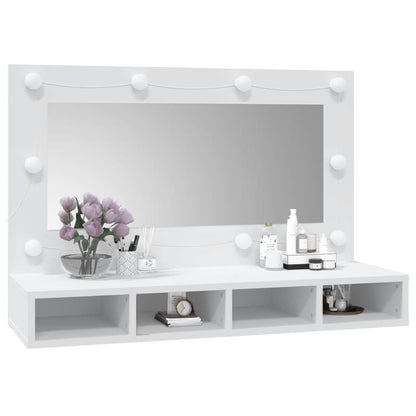 Coiffeuse avec LED Blanc 90x31,5x62 cm