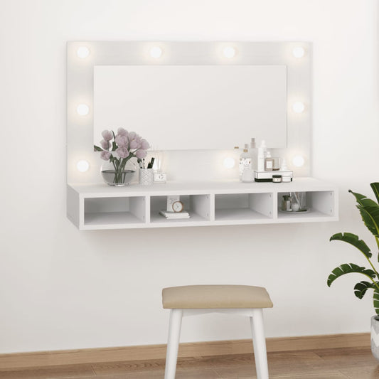 Coiffeuse avec LED Blanc 90x31,5x62 cm