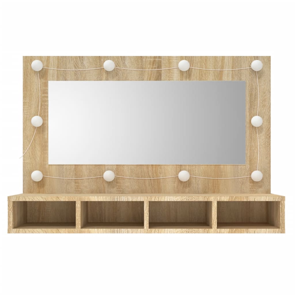 Coiffeuse avec LED Chêne SONOMA