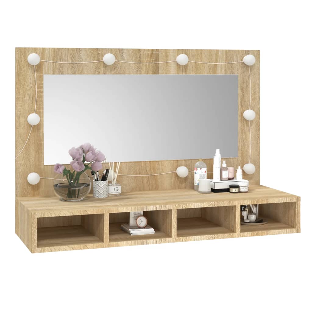 Coiffeuse avec LED Chêne SONOMA