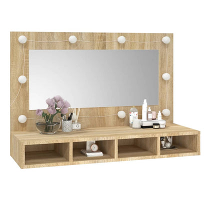 Coiffeuse avec LED Chêne SONOMA