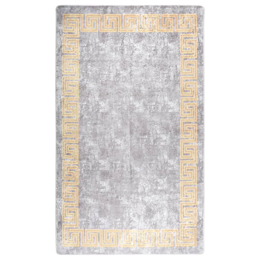 Tapis lavable antidérapant 120x180 cm Gris