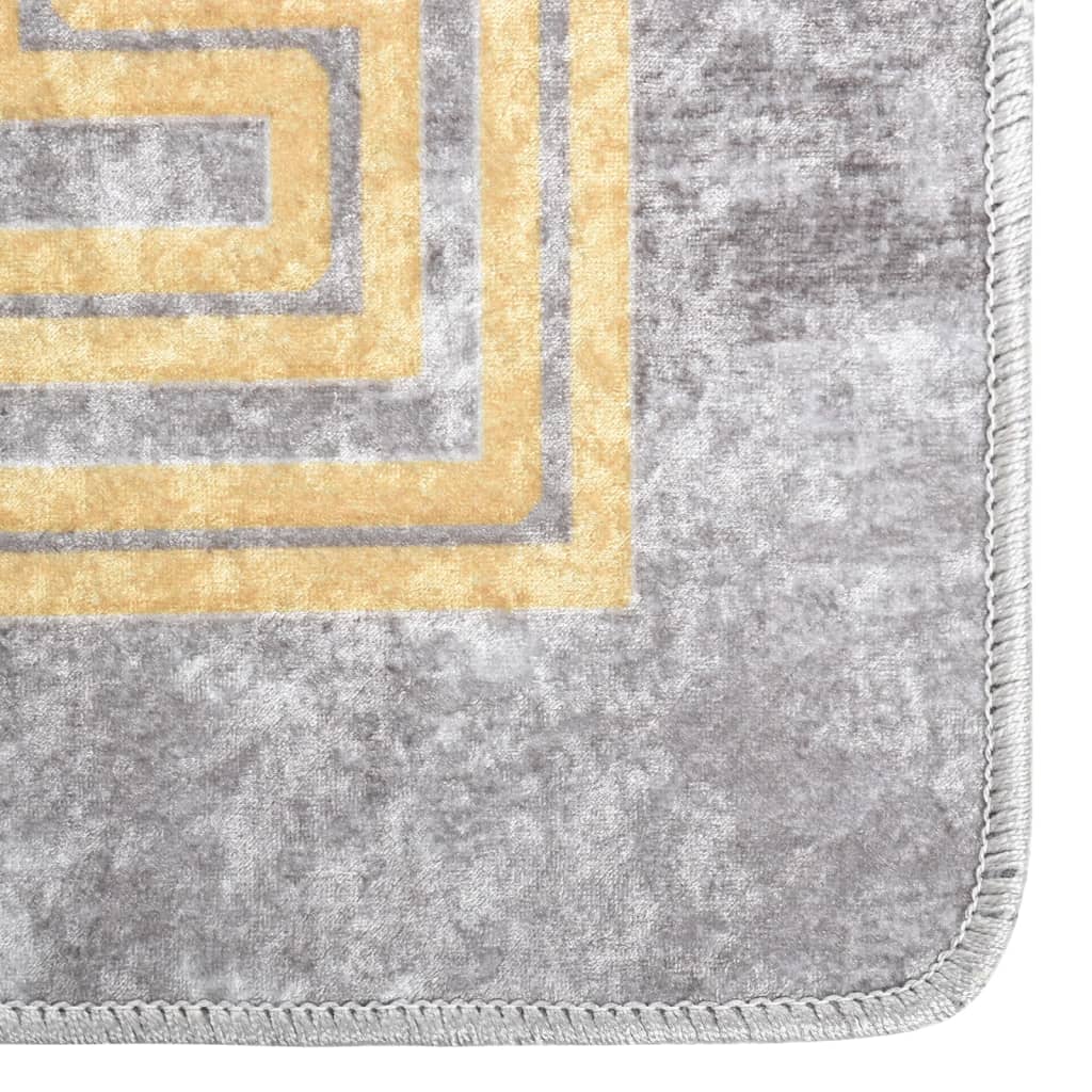 Tapis lavable antidérapant 120x180 cm Gris