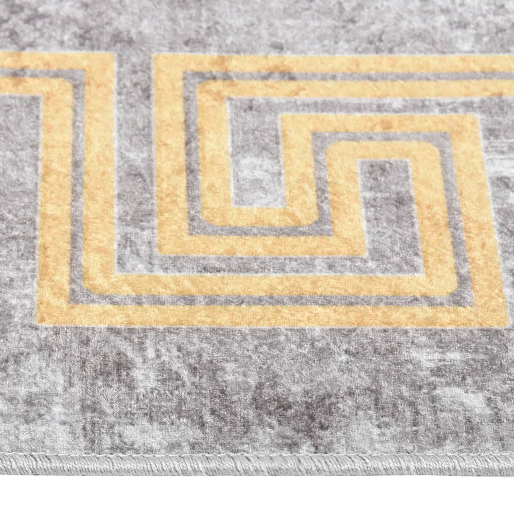 Tapis lavable antidérapant 120x180 cm Gris
