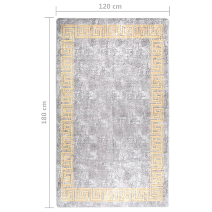 Tapis lavable antidérapant 120x180 cm Gris