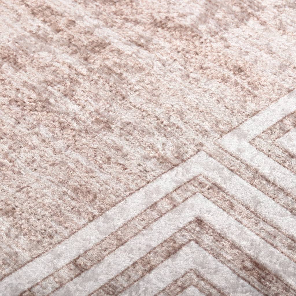 Tapis lavable antidérapant 120x180 cm Beige