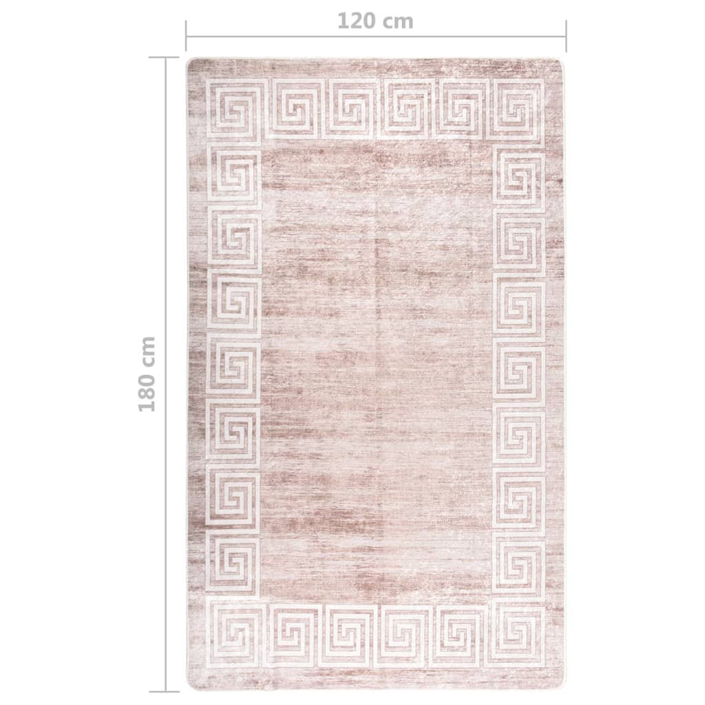 Tapis lavable antidérapant 120x180 cm Beige