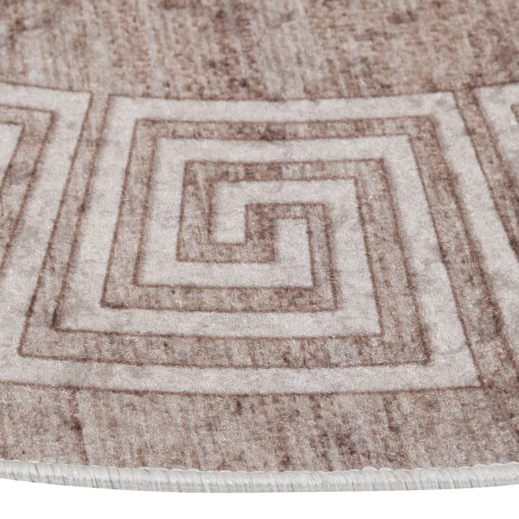 Tapis lavable antidérapant φ120 cm Beige