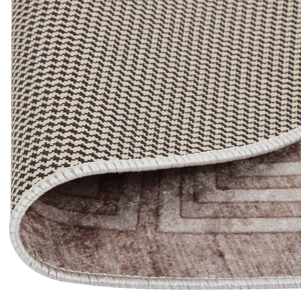 Tapis lavable antidérapant φ120 cm Beige
