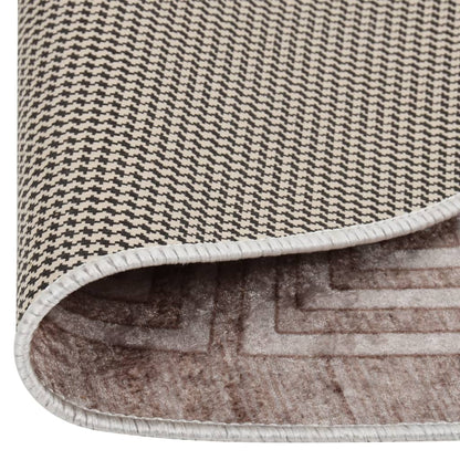 Tapis lavable antidérapant φ120 cm Beige