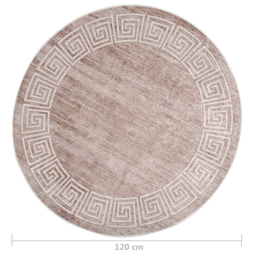 Tapis lavable antidérapant φ120 cm Beige